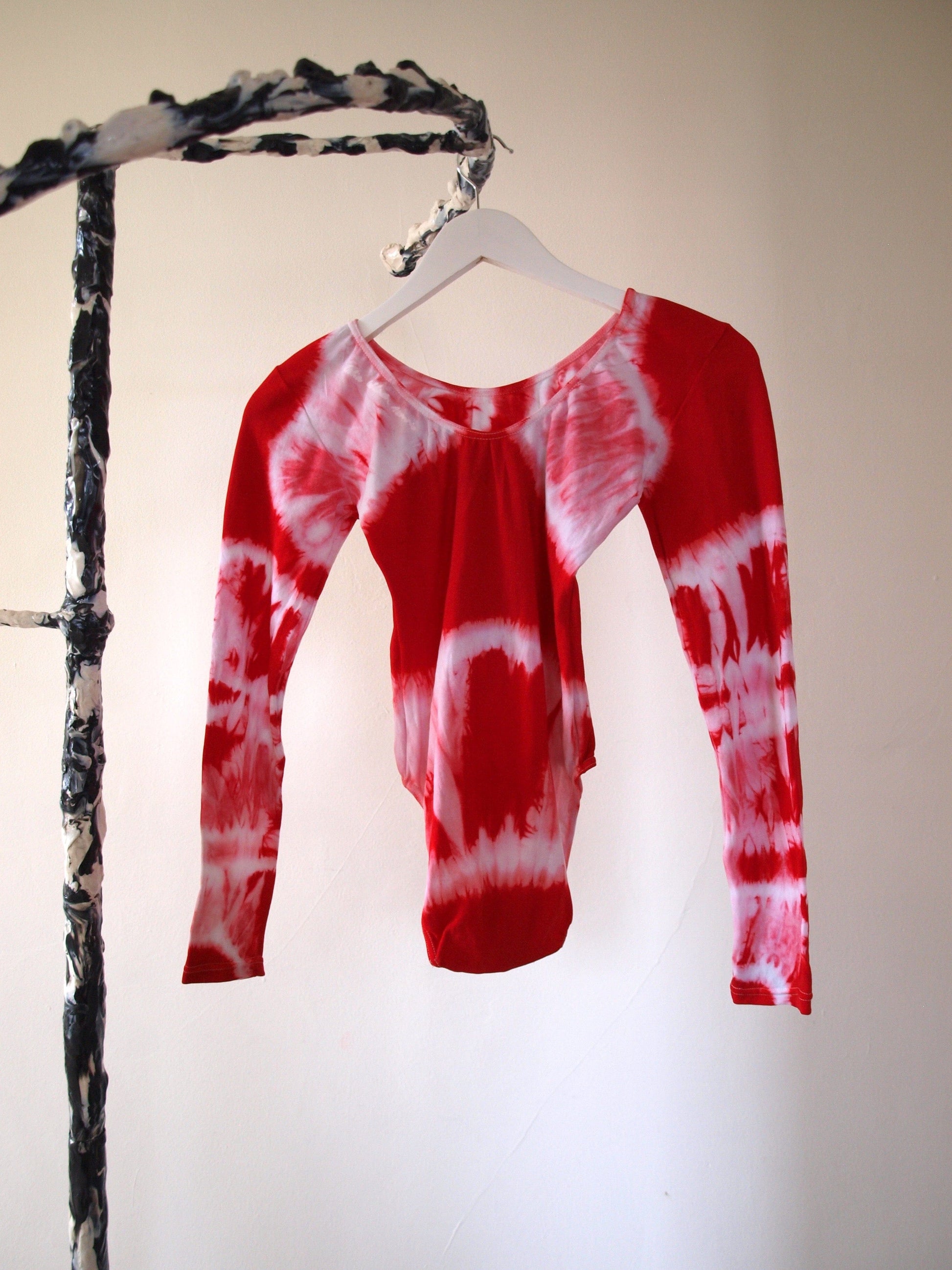 Hand Dyed Bodysuit Red Pink-Celia Calderón Asensio-APOC STORE
