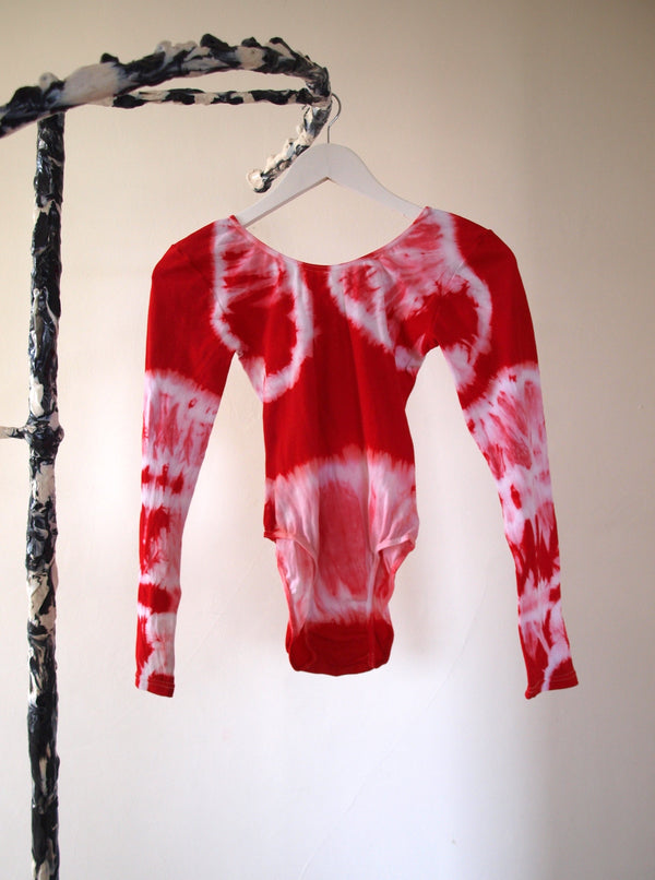 Hand Dyed Bodysuit Red Pink-Celia Calderón Asensio-APOC STORE