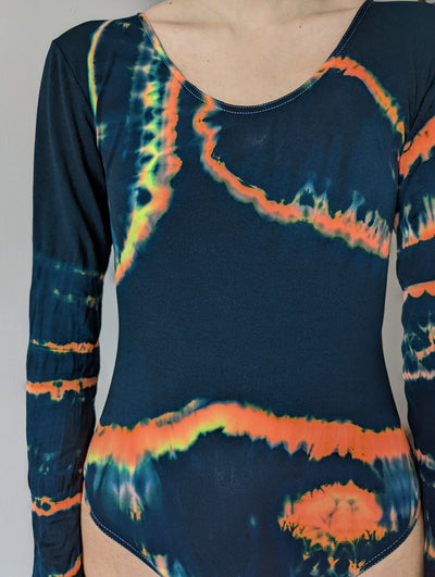 Hand Dyed Bodysuit Black Multicolour-Celia Calderón Asensio-APOC STORE