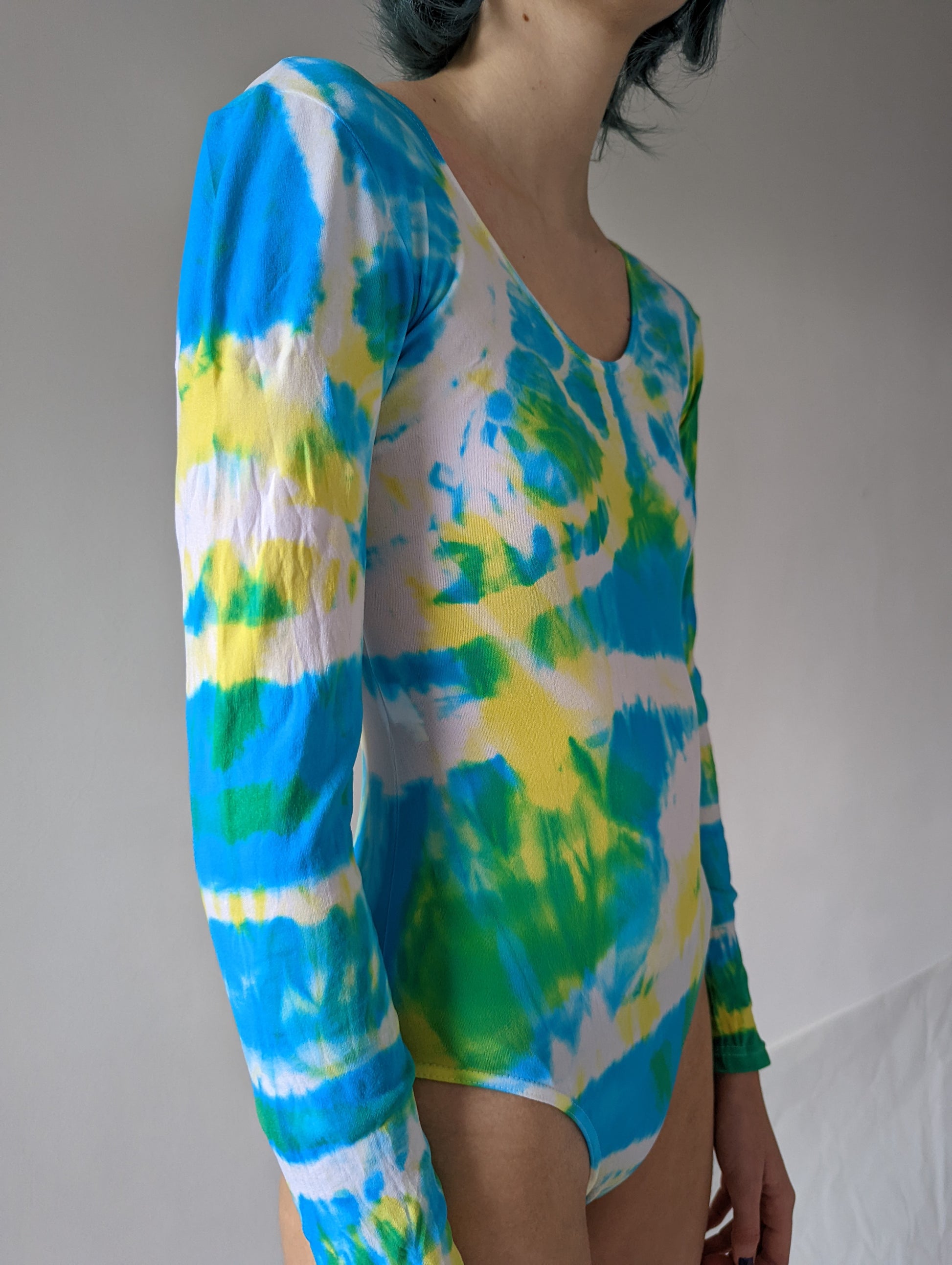 Hand Dyed Bodysuit Multicolour-Celia Calderón Asensio-APOC STORE