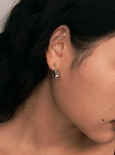 Silver Geometrical Stars Earrings-Ancient Future-APOC STORE