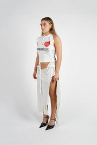 I Love My Mother Cotton Waste Dress-Puer Parasitus-APOC STORE