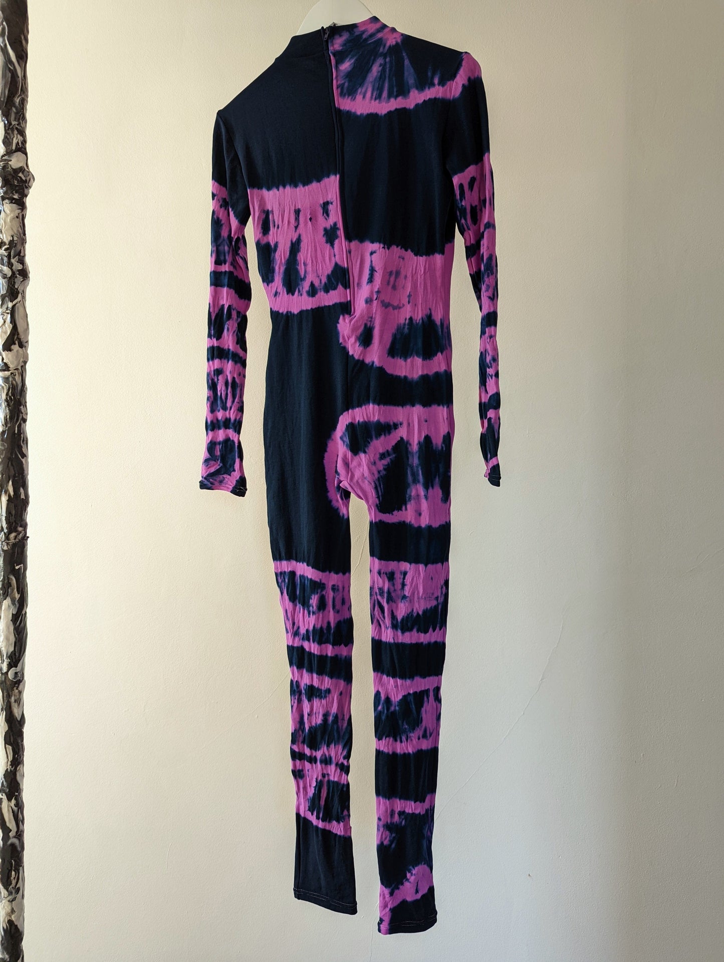 Hand Dyed Catsuit Pink Black-Celia Calderón Asensio-APOC STORE