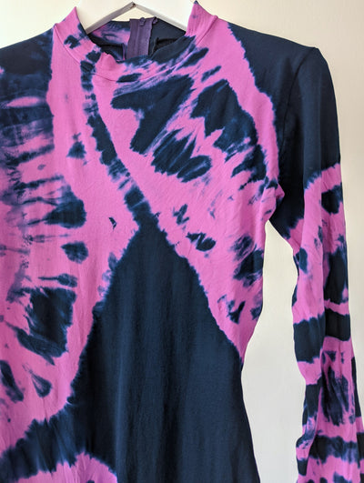 Hand Dyed Catsuit Pink Black-Celia Calderón Asensio-APOC STORE