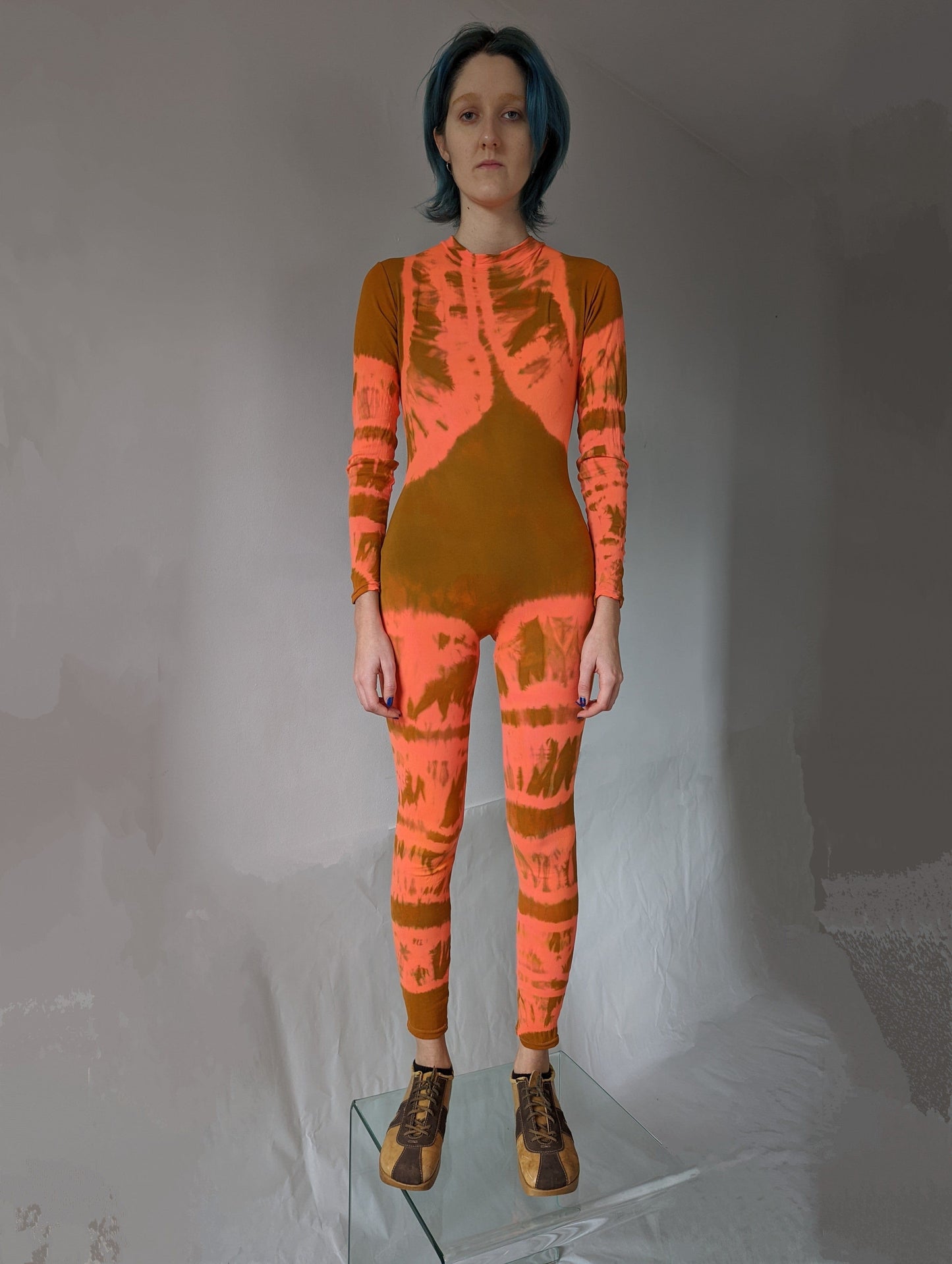 Hand Dyed Catsuit Multicolour-Celia Calderón Asensio-APOC STORE