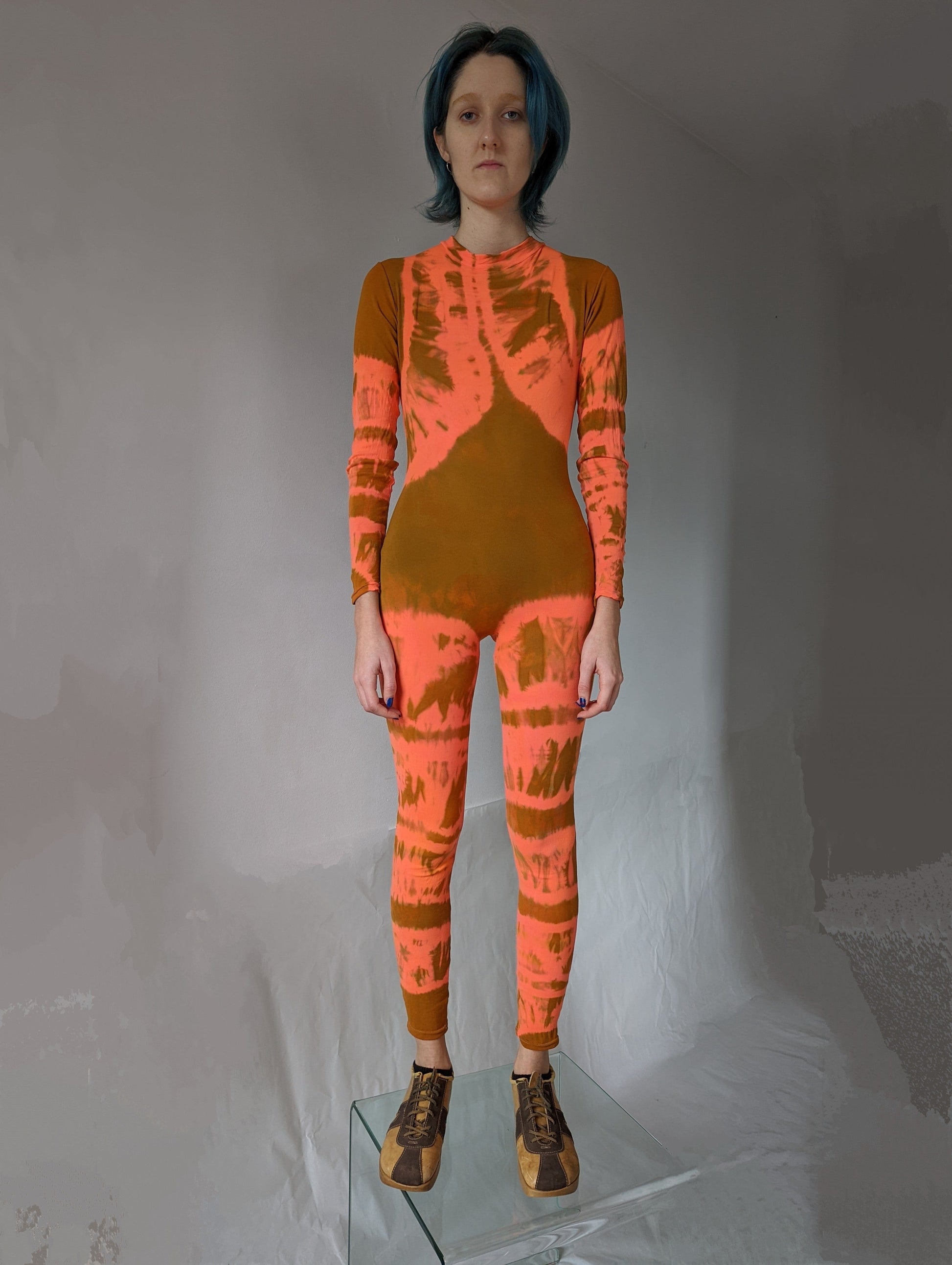 Hand Dyed Catsuit Multicolour-Celia Calderón Asensio-APOC STORE