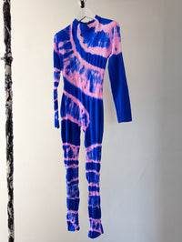Hand Dyed Catsuit Blue Pink-Celia Calderón Asensio-APOC STORE