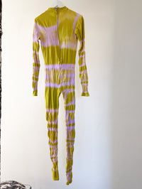 Hand Dyed Catsuit Green Pink-Celia Calderón Asensio-APOC STORE