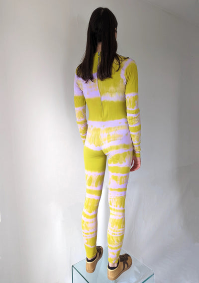 Hand Dyed Catsuit Green Pink-Celia Calderón Asensio-APOC STORE