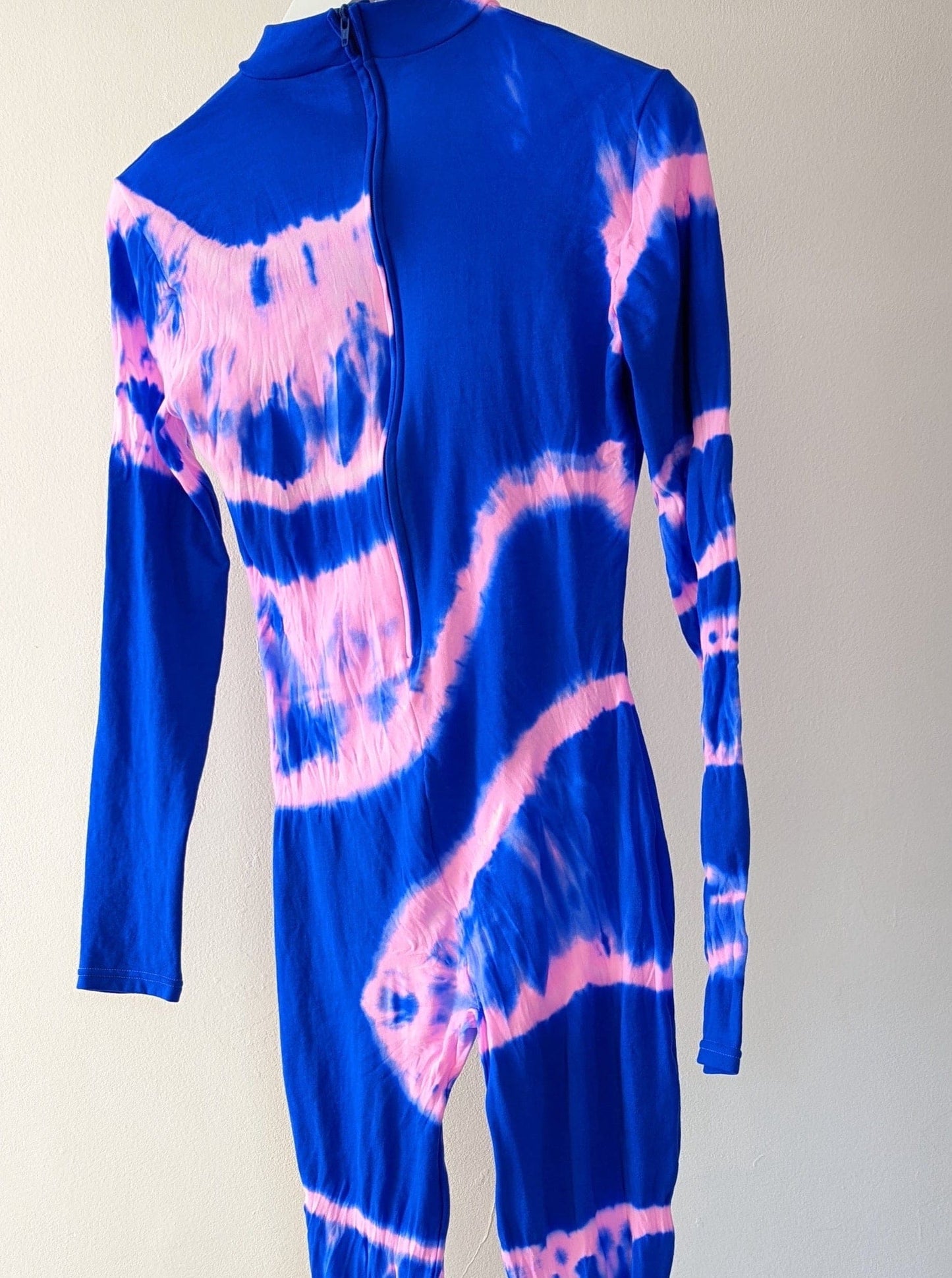 Hand Dyed Catsuit Pink Blue-Celia Calderón Asensio-APOC STORE