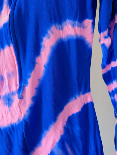 Hand Dyed Catsuit Pink Blue-Celia Calderón Asensio-APOC STORE