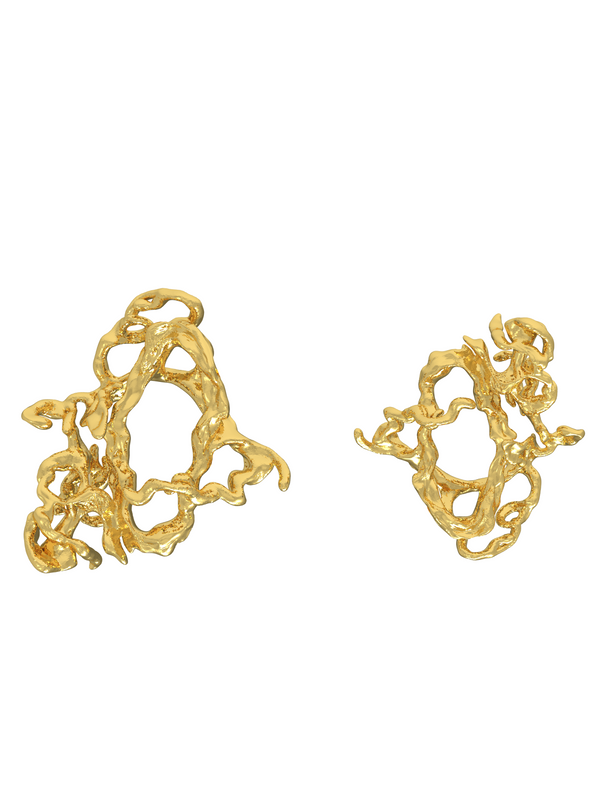 Brass Vortex Earrings-Ancient Future-APOC STORE