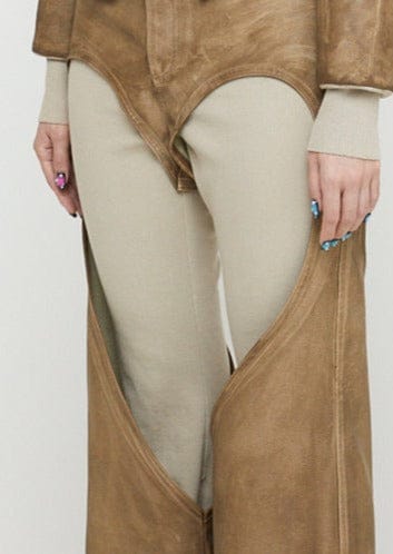 Heart Chap Pants Camel-Nibgnus-APOC STORE