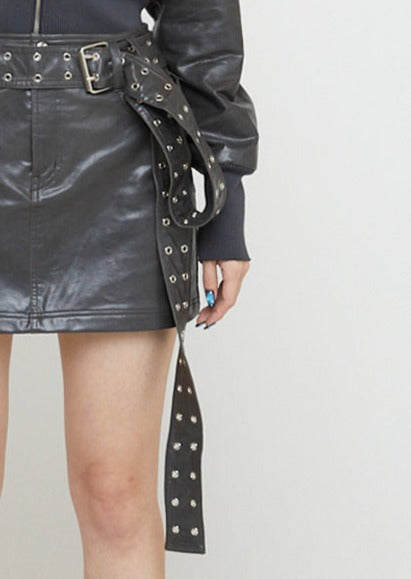 DBL Belt Skirt Dark Grey-Nibgnus-APOC STORE