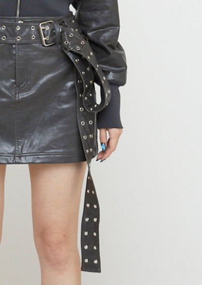 DBL Belt Skirt Dark Grey-Nibgnus-APOC STORE