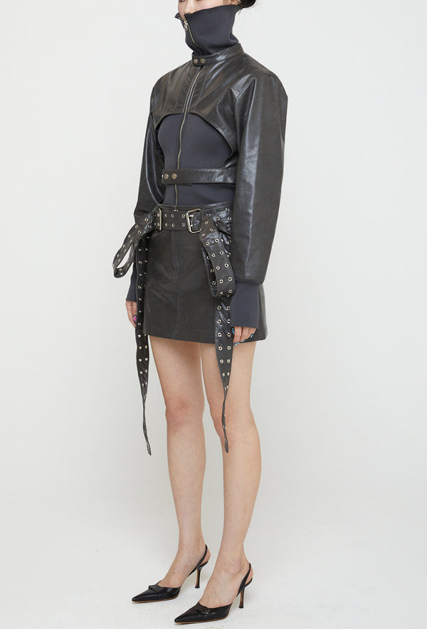 DBL Belt Skirt Dark Grey-Nibgnus-APOC STORE