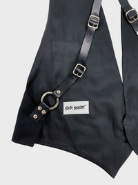 Leather Harness Waistcoat Black-Ella Boucht-APOC STORE