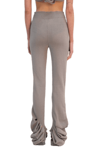 Ribbed Drape Trousers-Krystal Paniagua-APOC STORE
