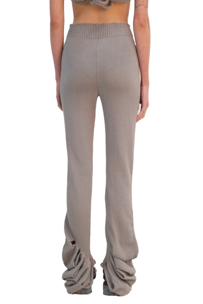 Ribbed Drape Trousers-Krystal Paniagua-APOC STORE