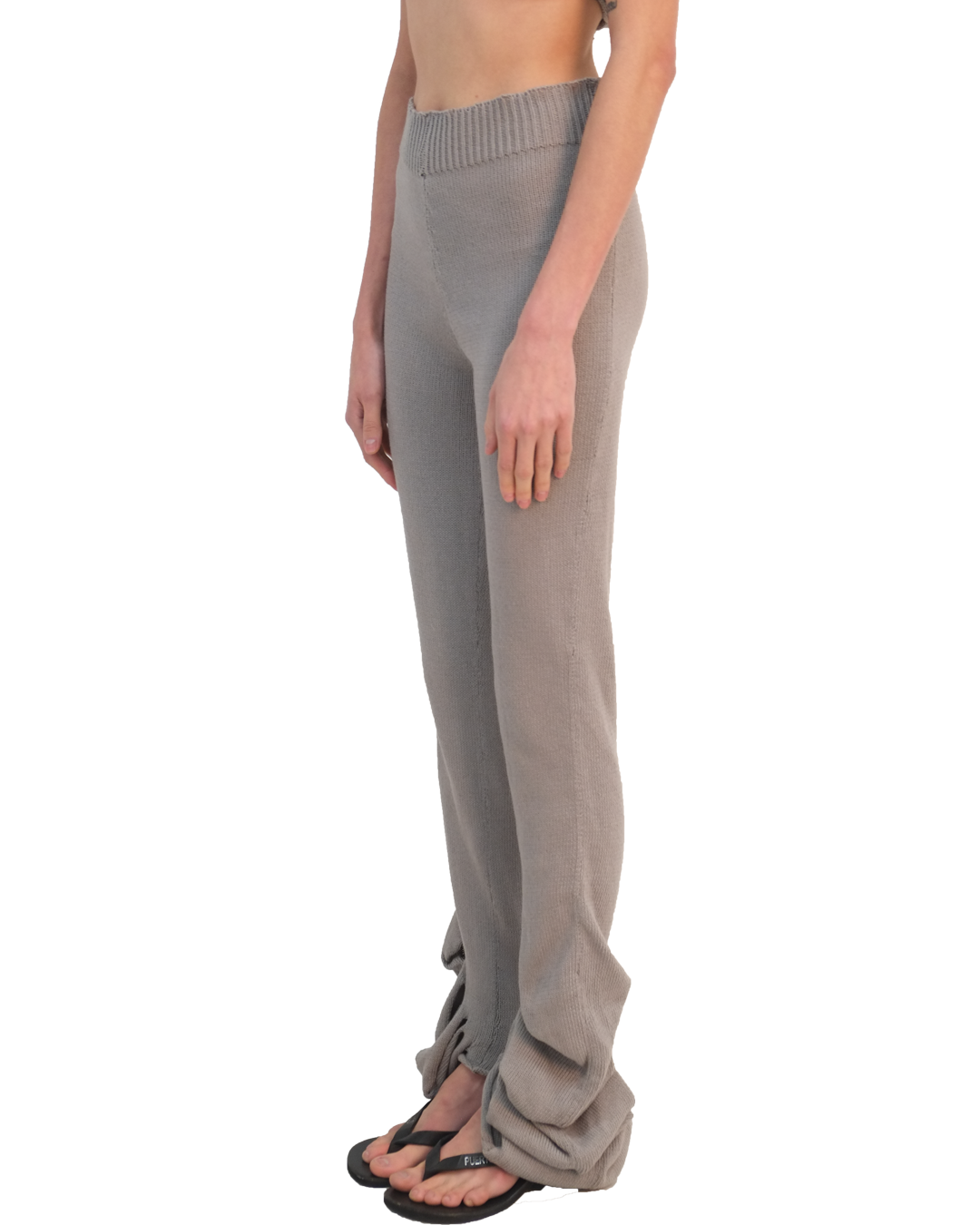 Ribbed Drape Trousers-Krystal Paniagua-APOC STORE
