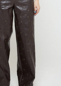 Eyelet Bikini Pants Red Brown-Nibgnus-APOC STORE