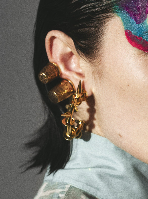 Punk hoops earrings-Angostura-APOC STORE