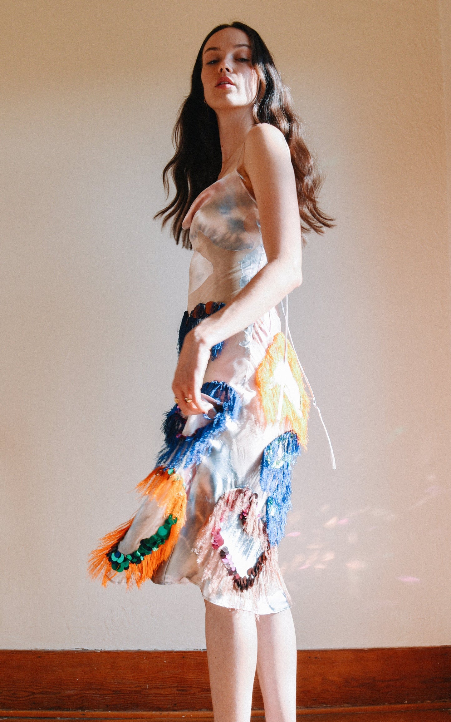 Firework Fringe Slip Dress-danbi-APOC STORE