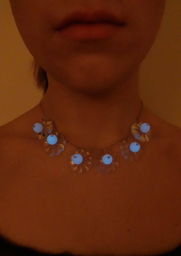 Crystal Luminous Stone Floral Necklace-TRANSE PARIS-APOC STORE