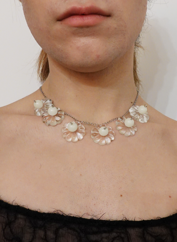 Crystal Luminous Stone Floral Necklace-TRANSE PARIS-APOC STORE