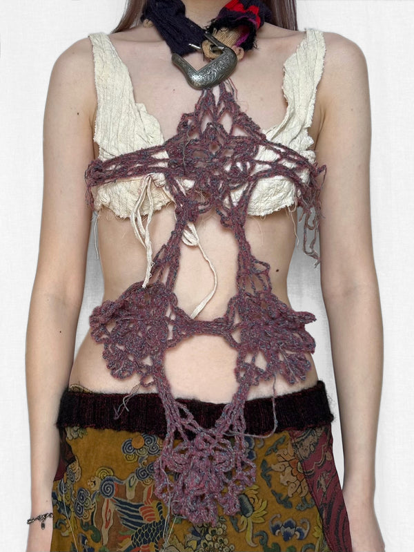 Four flowers crochet top-ssdslsns-APOC STORE