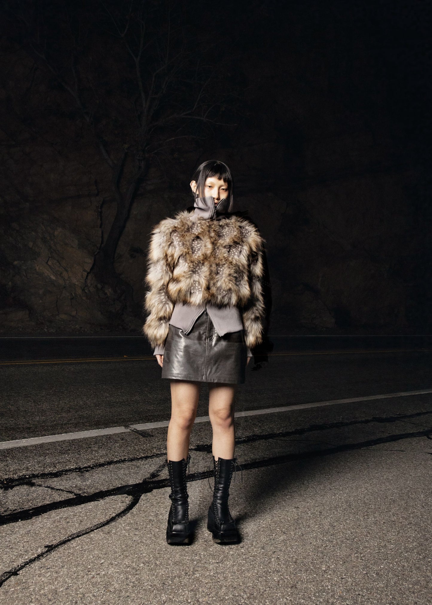 Shaved Fur Jacket-Nibgnus-APOC STORE