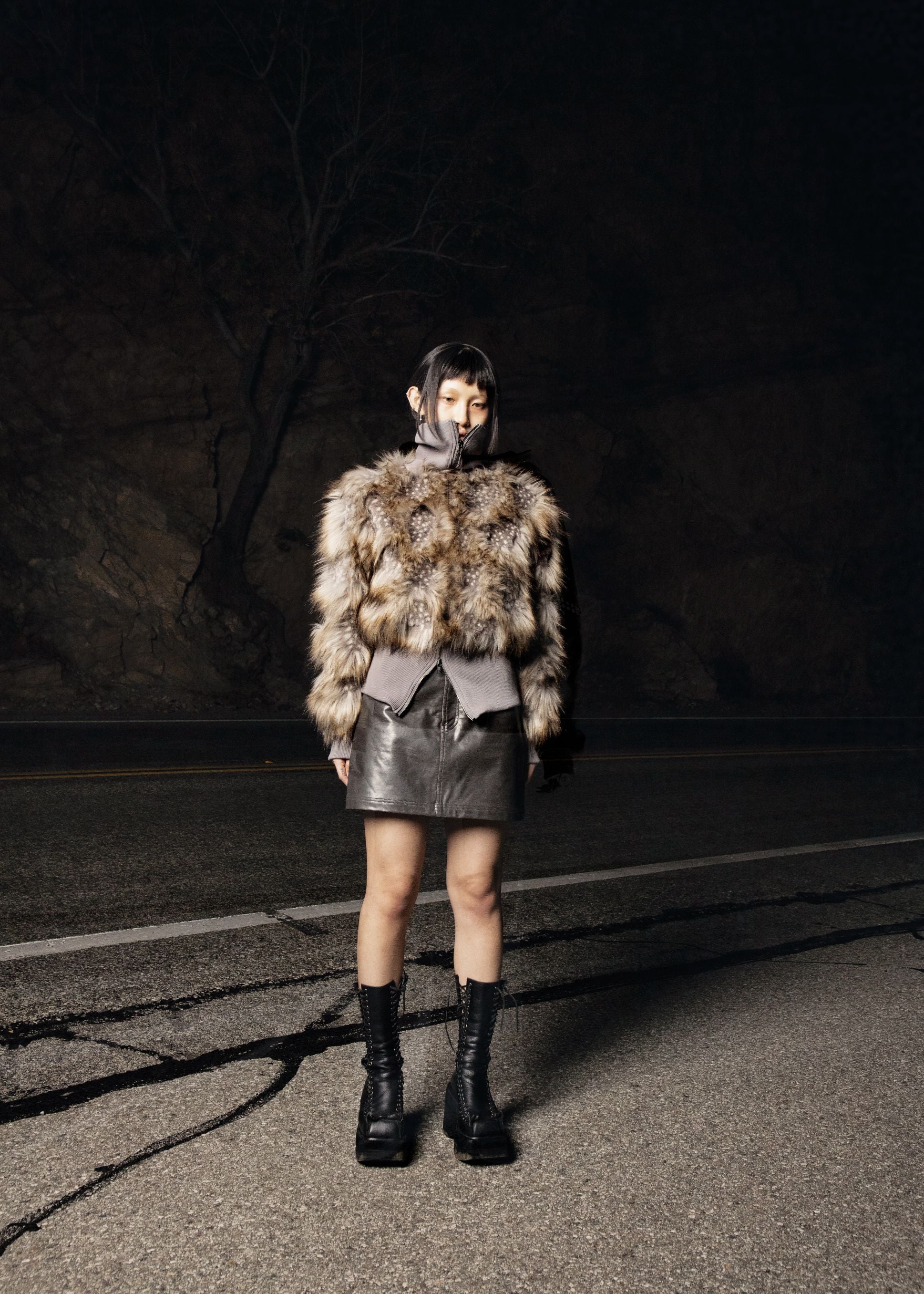 Shaved Fur Jacket-Nibgnus-APOC STORE