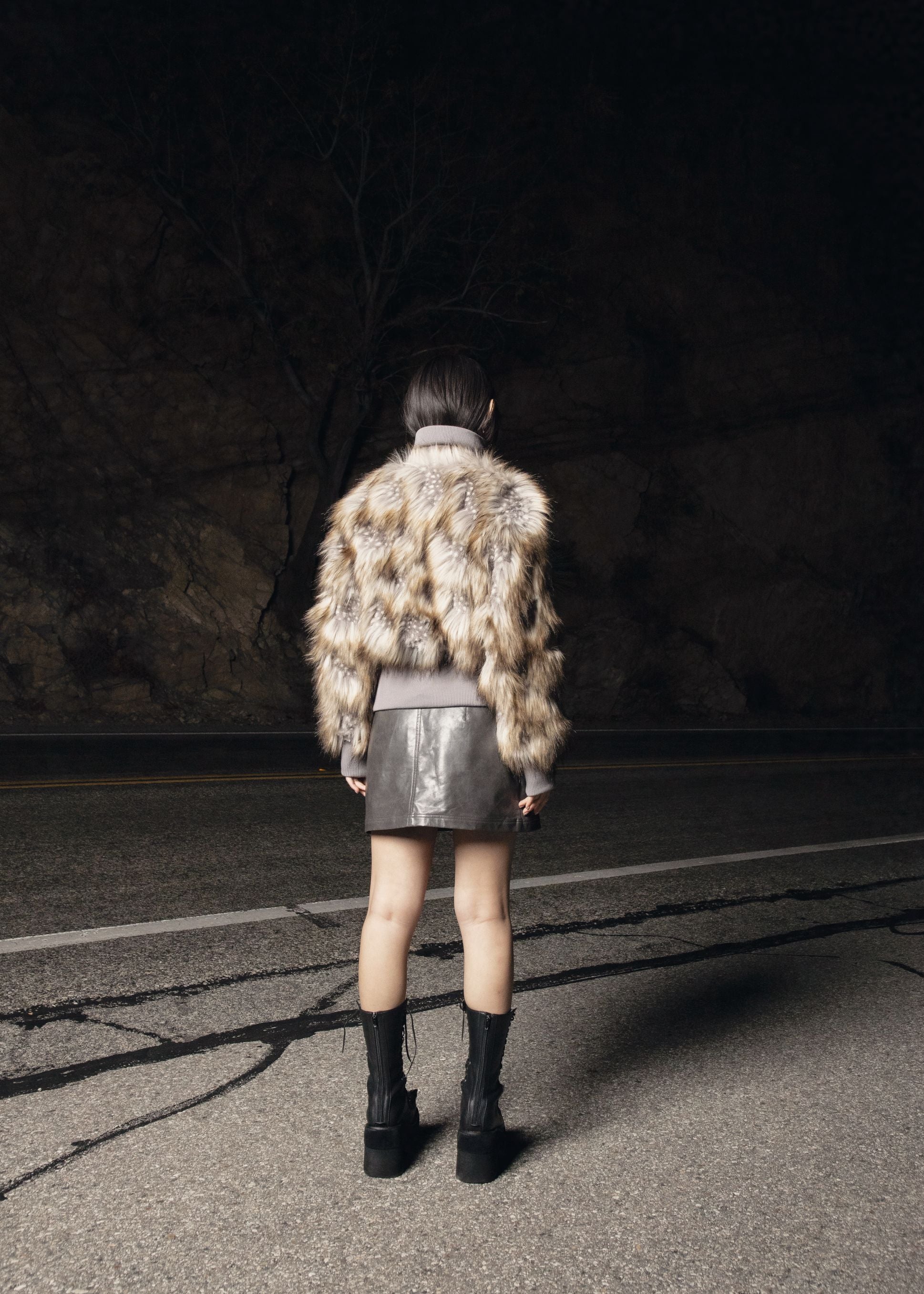 Shaved Fur Jacket-Nibgnus-APOC STORE