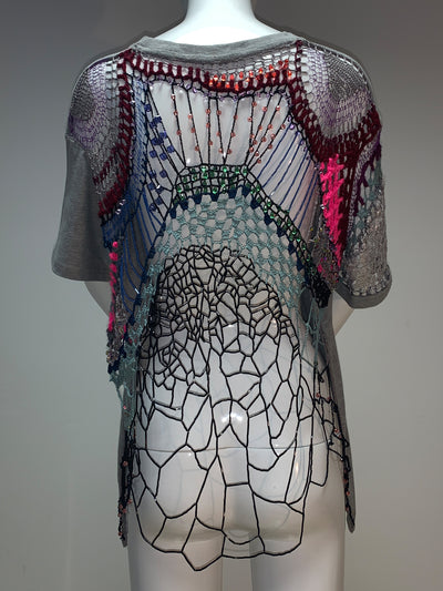 Dualism T-shirt Grey-Lou de Bètoly-APOC STORE