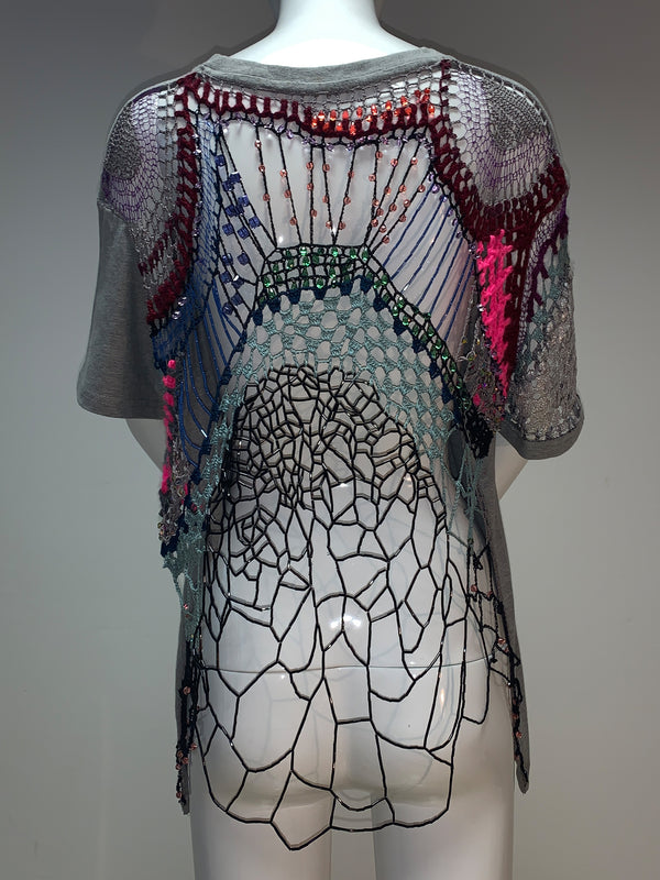 Dualism T-shirt Grey-Lou de Bètoly-APOC STORE