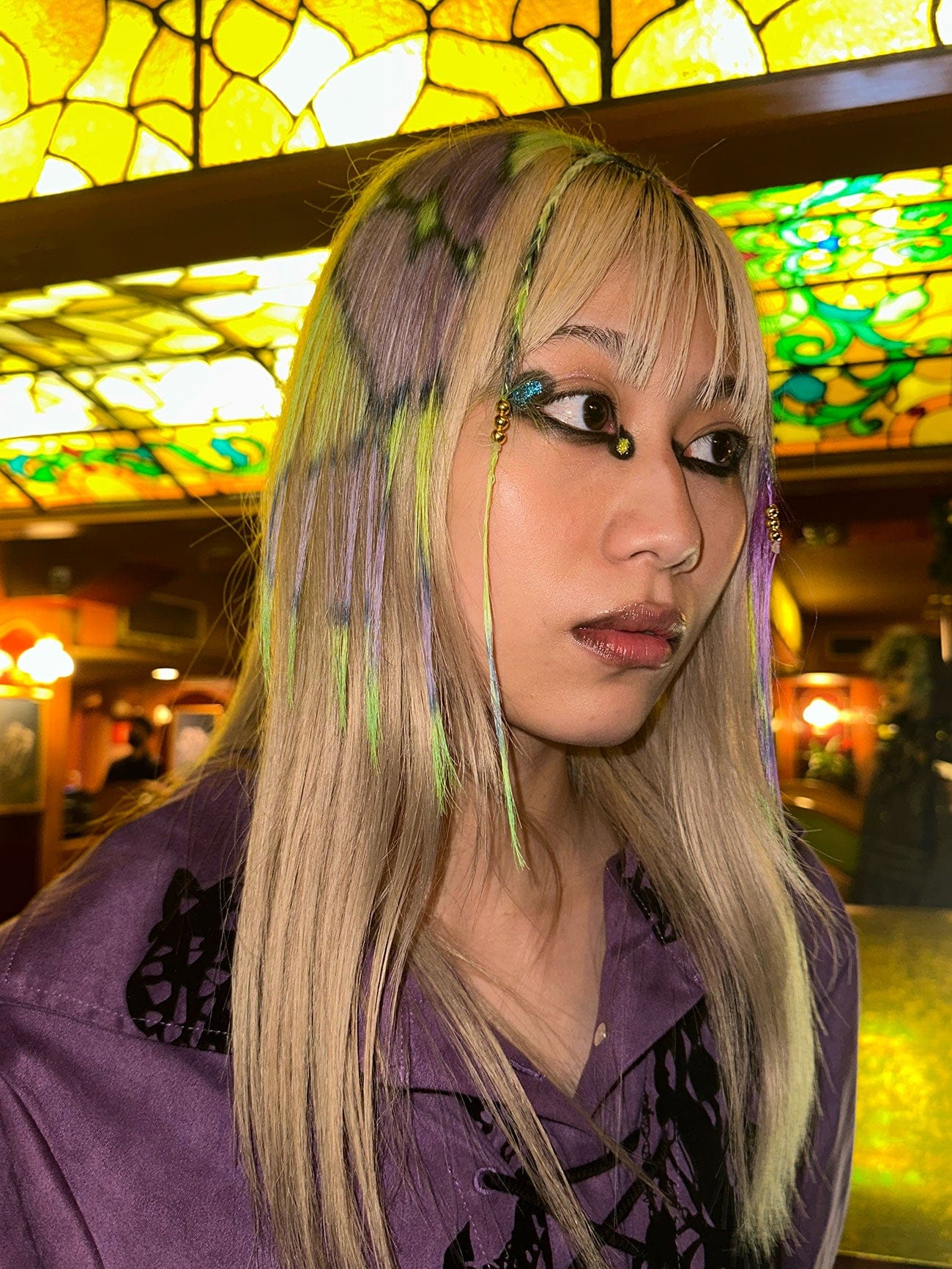 Neon Green Fancy Heart Patterns-Tomihiro Kono-APOC STORE