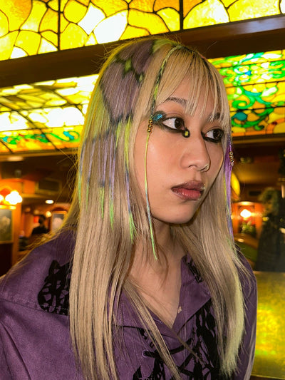 Neon Green Fancy Heart Patterns-Tomihiro Kono-APOC STORE