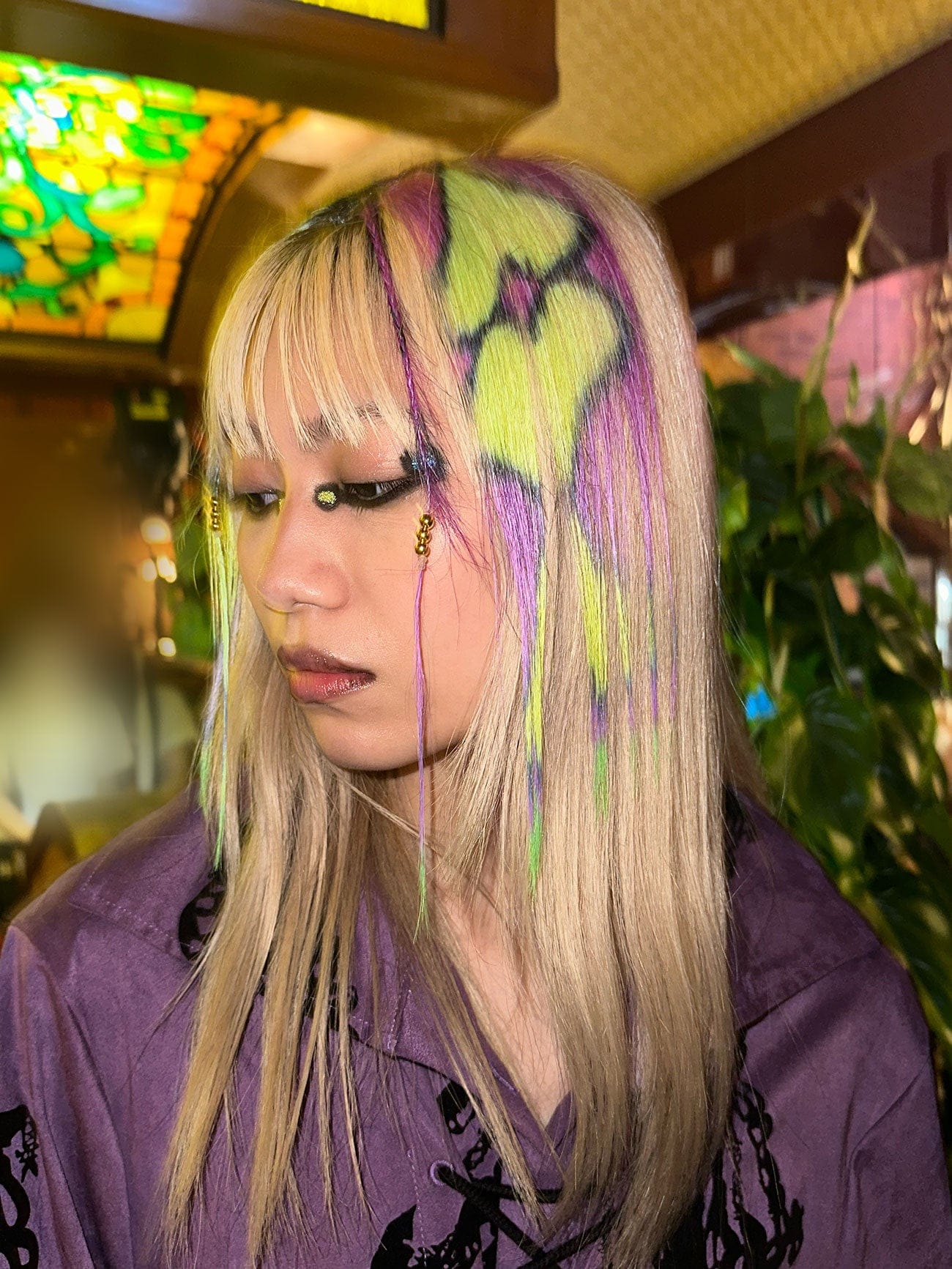 Neon Green Fancy Heart Patterns-Tomihiro Kono-APOC STORE