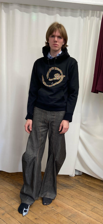 Civilian Black Jersey Hoodie-Lueder x Kkrreeiiss-APOC STORE