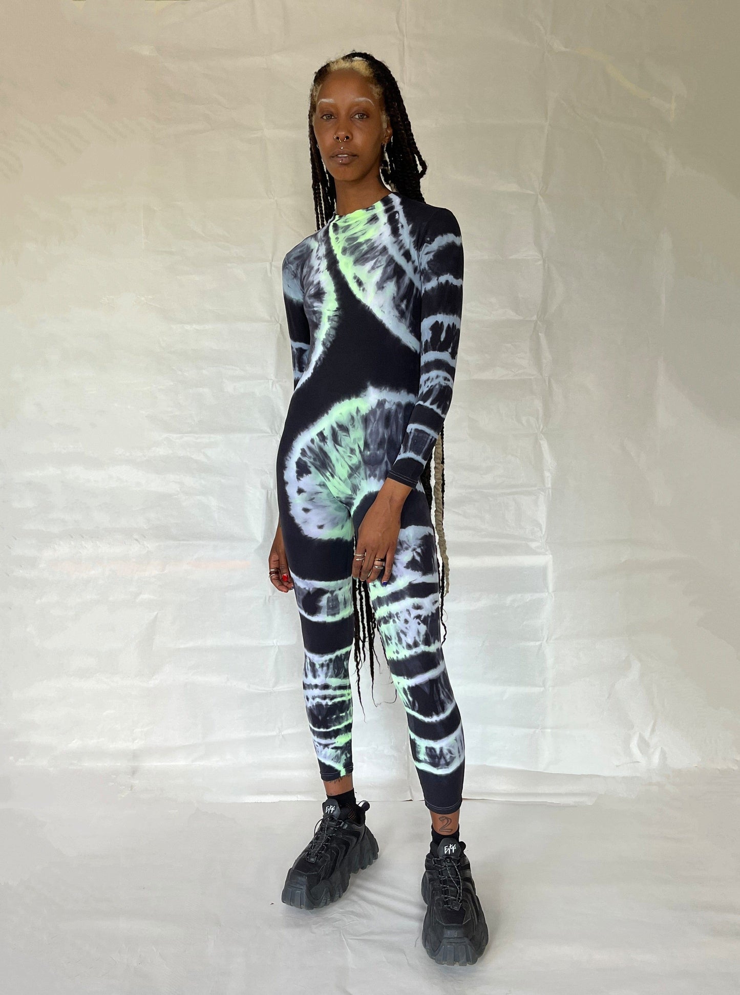 Multicolour Hand Dyed Catsuit-Celia Calderón Asensio-APOC STORE