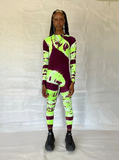 Multicolour Hand Dyed Catsuit-Celia Calderón Asensio-APOC STORE