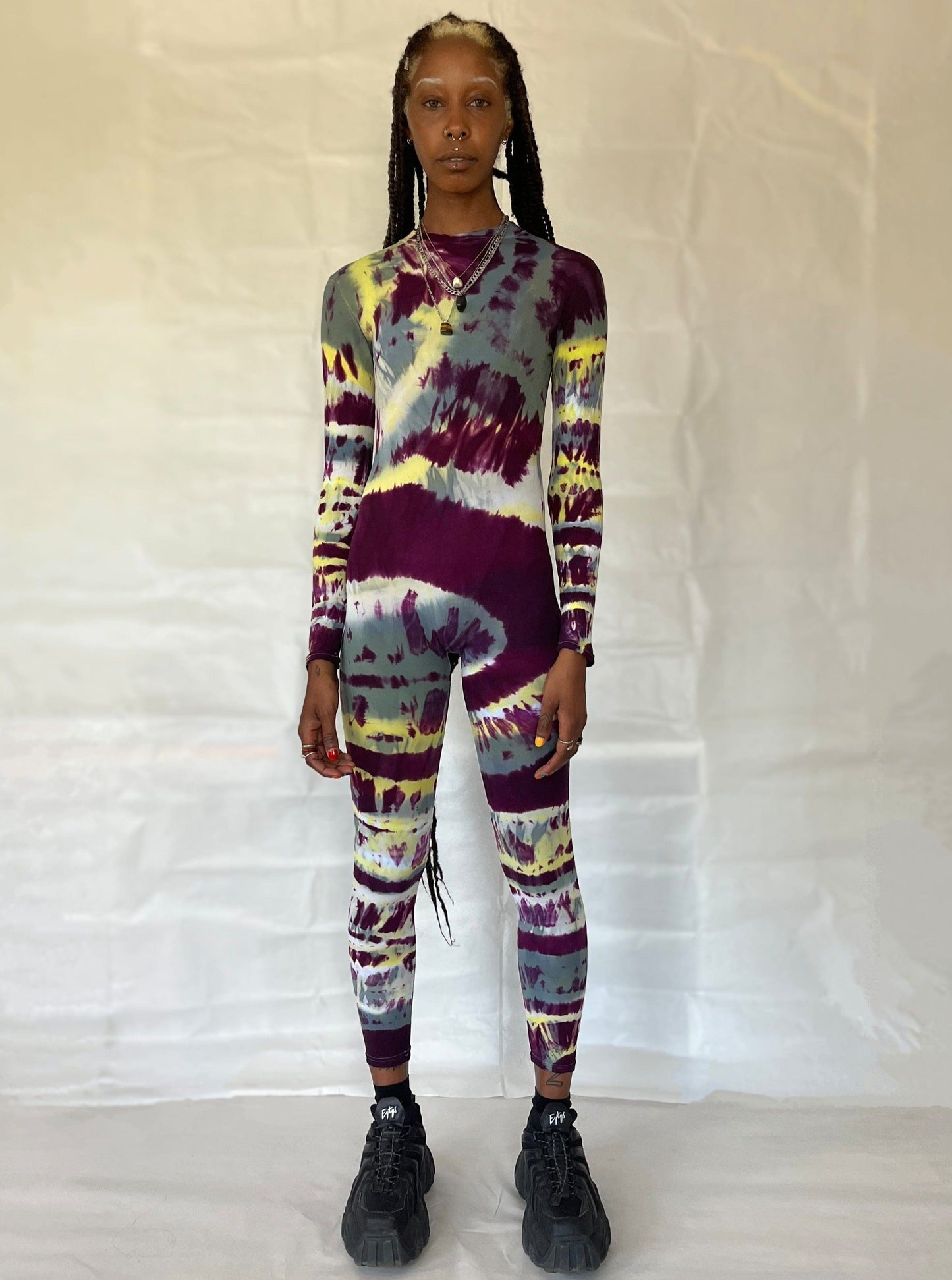 Multicolour Hand Dyed Catsuit-Celia Calderón Asensio-APOC STORE
