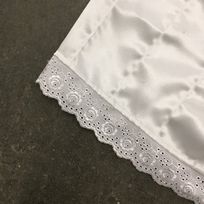 Frill Trim Ribbon Shorts White-Adam Jones-APOC STORE