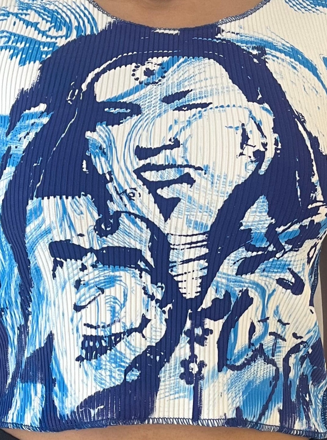 Swirl & My Sisters Blue Vest-Hadiyah Hussain-APOC STORE