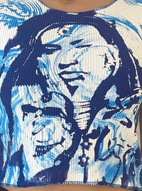 Swirl & My Sisters Blue Vest-Hadiyah Hussain-APOC STORE