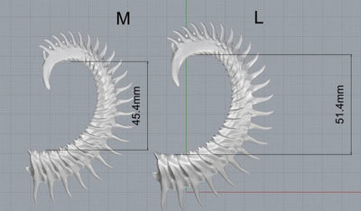 Chrome Spine Ear Columns-Agoston Balazs-APOC STORE