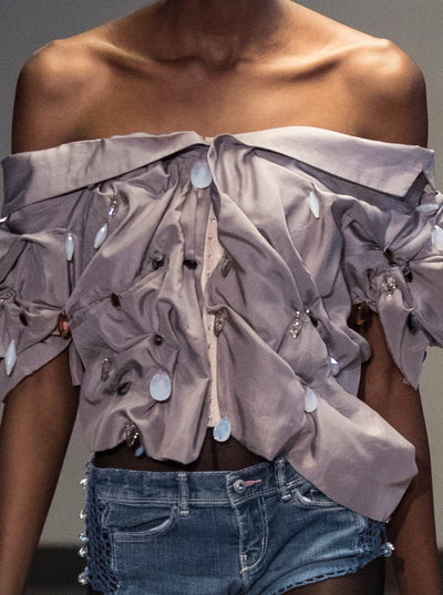 Draped Crystal Corset Jacket-Lou de Bètoly-APOC STORE