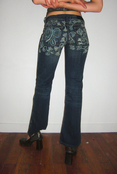 Hand Painted Jeans-Anna Castellano-APOC STORE