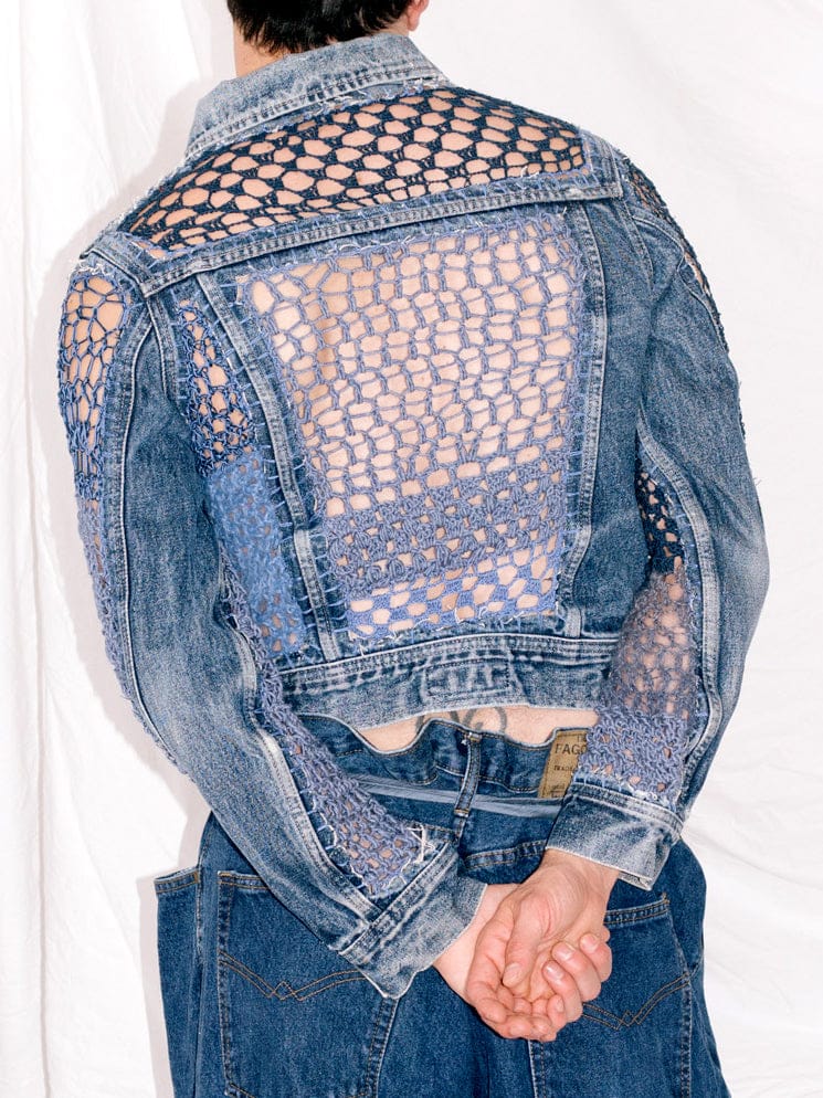 Knitted Jeans Jacket-Lou de Bètoly-APOC STORE