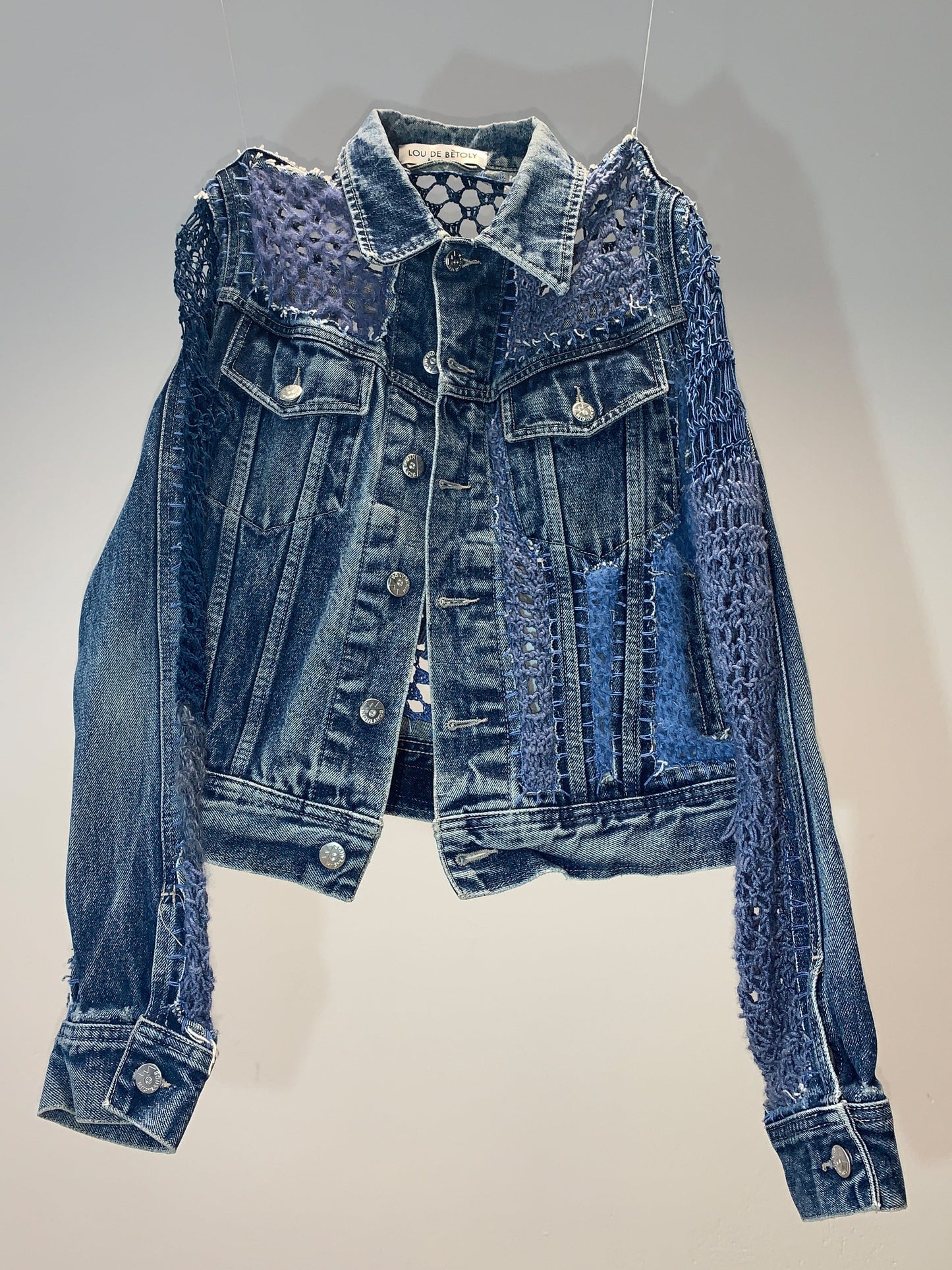 Knitted Jeans Jacket-Lou de Bètoly-APOC STORE